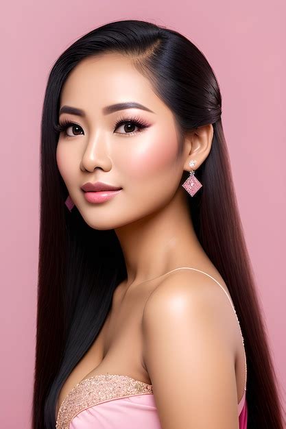 premium ai image natural beauty of asian woman