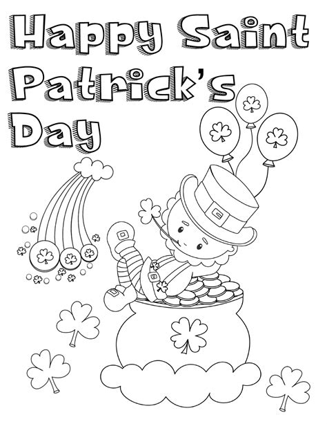 Free Printable St Patricks Day Coloring Pages Designs