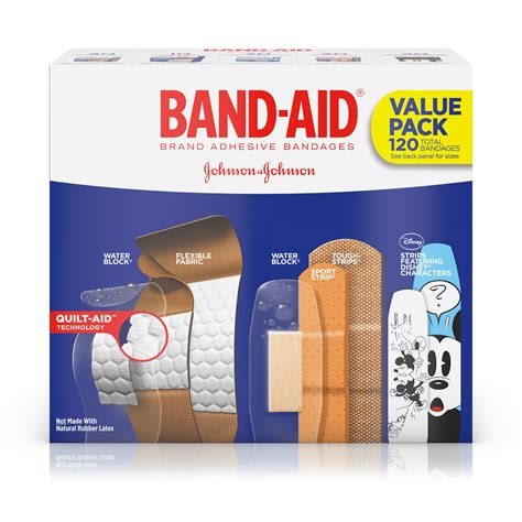 Band Aid Adhesive Bandages Variety Pack 120 Count