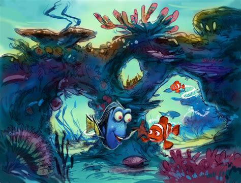 Nemos Concept Art Disney Art Sea Illustration Concept Art