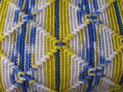 Close Up Of Traditional Navajo Crocheted Afghan Pattern This One Is