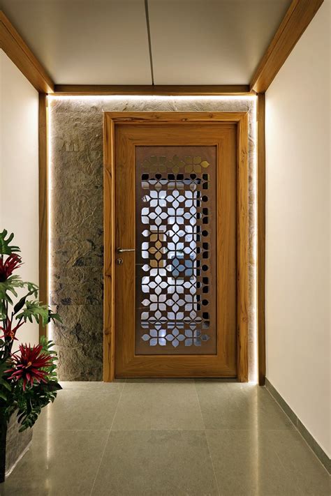 Floral Pattern Inspires Apartment Interiors Main Door Design Home