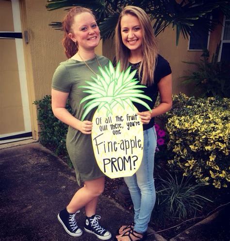 Friends Pineapple Prom Proposal Cute Prom Proposals