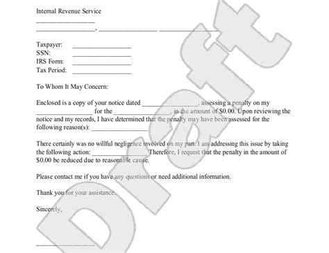 Template for requesting penalty abatement available from. Sample Letter Request To Waive Penalty : Nj Tax Penalty ...