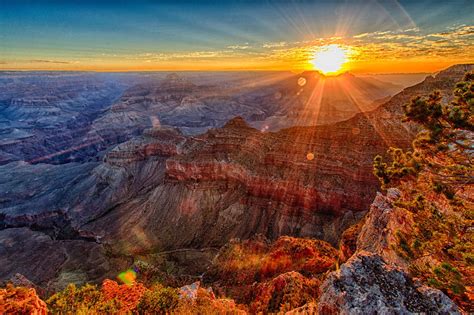 Sunrise Over Grand Canyon Grand Canyon Hiking Grand Canyon Wallpaper