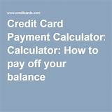 Pay Off Credit Card Debt Calculator Photos