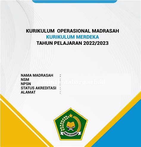 Contoh Kurikulum Operasional Madrasah KOM Kurikulum Merdeka