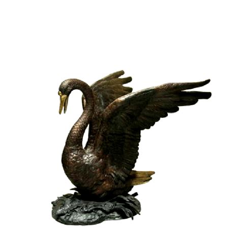 Bronze Swan Fountain Sculpture Metropolitan Galleries Inc