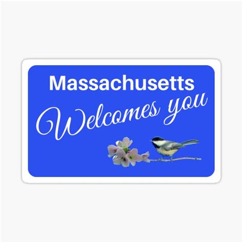 Welcome To Massachusetts Sticker For Sale By Natalielsherman Redbubble