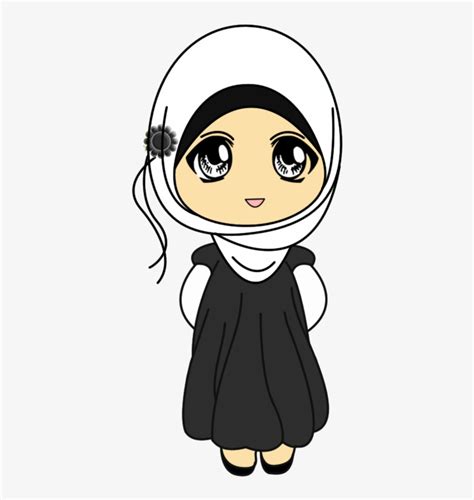 Chibi Clipart Muslimah Girl With Hijab Clipart 380x785 Png Download