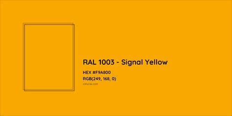 About Ral Signal Yellow Color Color Codes Similar Colors And