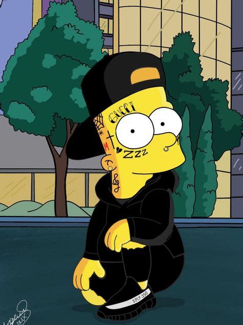Bart Simpson Gangster Supreme ~ Bart Simpson Supreme Gucci Rich Trap