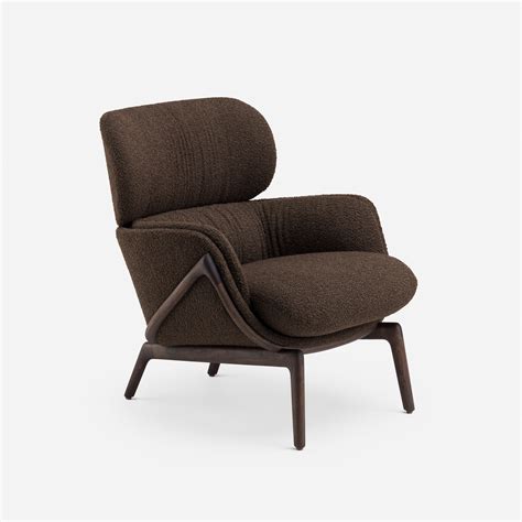 Elysia Lounge Chair Black Oiled Walnut Elle 390 Luca Nichetto
