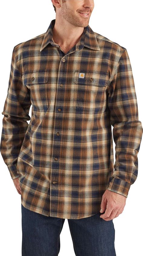 Carhartt Mens Hubbard Plaid Flannel Shirt