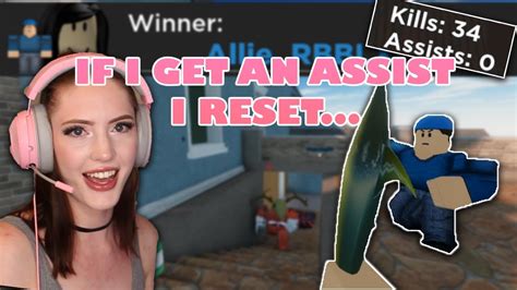 Winning A Game W No Assists Challenge Roblox Arsenal Youtube