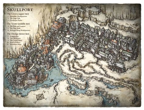 Map Of Skullport Fantasy City Map Fantasy Map City Maps