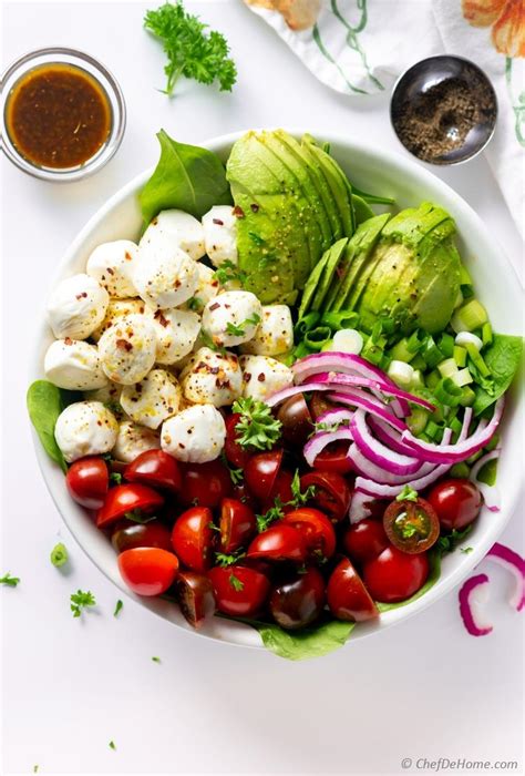 On the side, salads tagged with: Avocado Tomato Mozzarella Salad Recipe | ChefDeHome.com