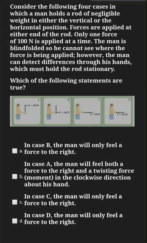 Solved Consider The Following Four Cases In Which A Man