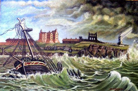 Shipwreck Off The Tyne 1800 Painting By James Richardson