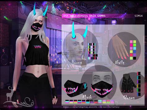 Dansimsfantasy The Sims 4 Accessories Industrial Neon Dsf