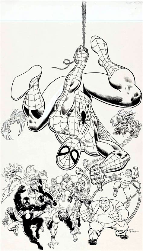 John Romita Sr Spider Man And His Spectacular Villains Illustration Spiderman Art Spiderman