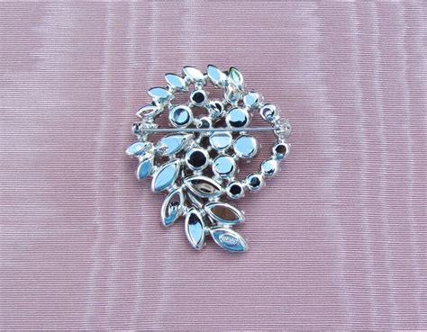 Vintage Weiss Rhinestone Brooch And Earrings Large Pin With Etsy