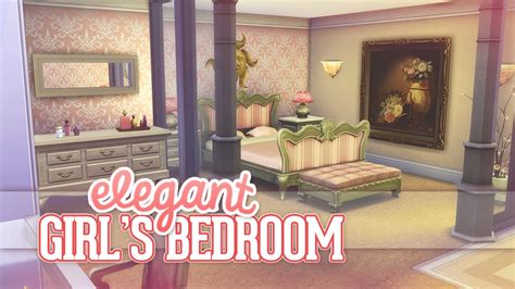 The Sims 4 Room Build Elegant Girls Bedroom Youtube