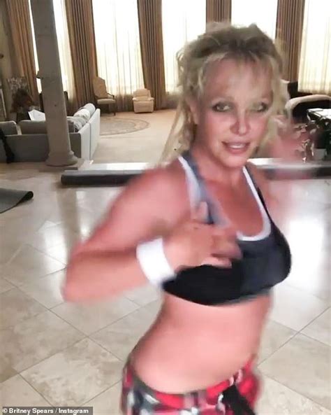 Britney Spears Flaunts Her Toned Abs As She Works Up A Sweat During A Freestyle Dance Routine