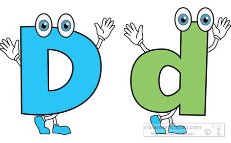 Alphabets Clipart Letter Alphabet D Upper Lower Case Cartoon Clipart