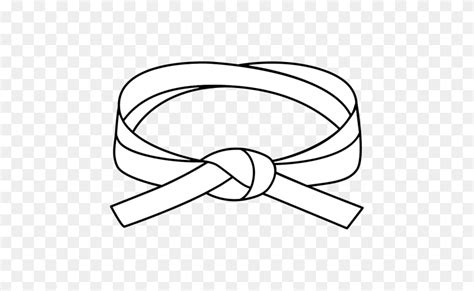 Karate Belt White Illustration Graphic Belt Clipart Black And White