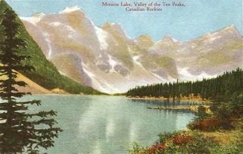 Postcard 8974 Coast Publishing Co Moraine Lake Valley Of The Ten