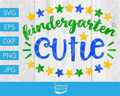 Kindergarten Cutie Svg Cut File Illustrations Creative Market