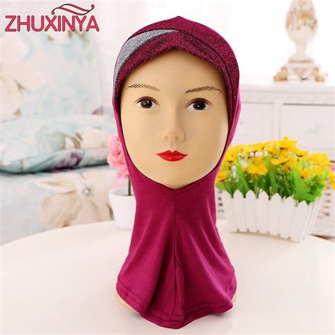 2016 New Fashion 8 Colors Muslim Under Hijab Caps Cotton Full Cover