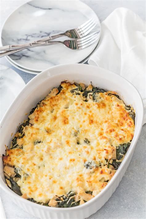 Easy And Delish Cheesy Chicken And Spinach Bake Recipe