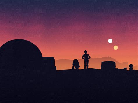 Tatooine Sunset By Remi Chu On Dribbble