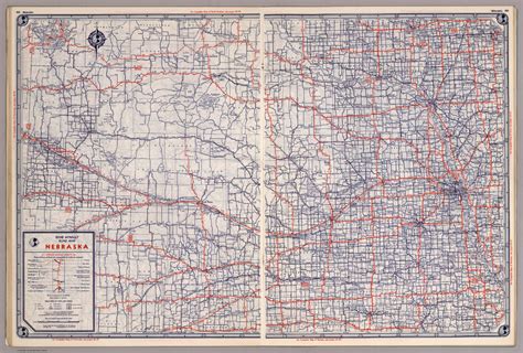 Rand Mcnally Road Map Nebraska David Rumsey Historical