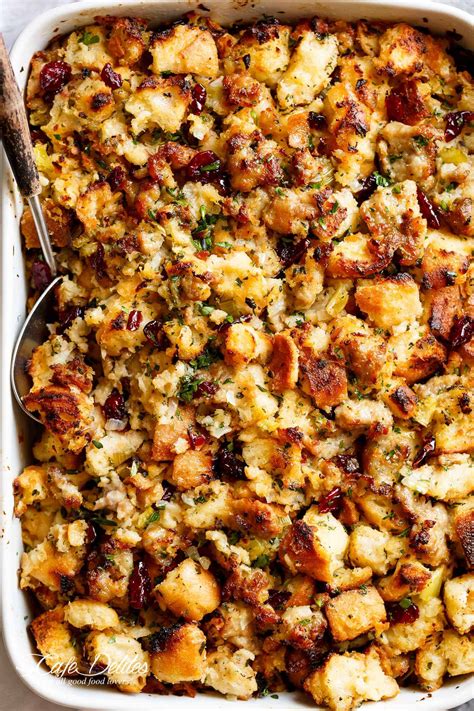 Vintage thanksgiving saltine cracker turkey stuffing. Sausage & Herb Stuffing Recipe - Cafe Delites