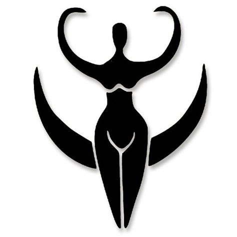 Pagan Moon Goddess Large Vinyl Cutout Window Sticker Goddess Symbols