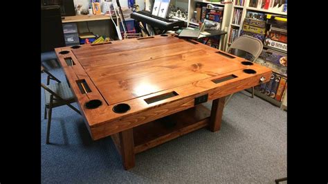 I had a hard time finding plans and detailed instructions on a diy gaming table so decided to do my own. DIY Gaming Table for $150 - YouTube