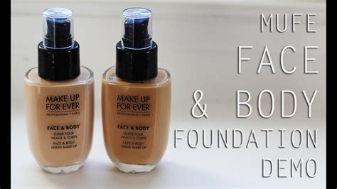 Make Up For Ever Face And Body Foundation Review And Demo Youtube