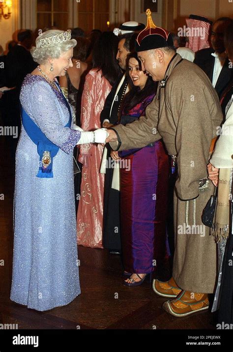 Britains Queen Elizabeth Ii Meets The Ambassador Of Mongolia Dalrain