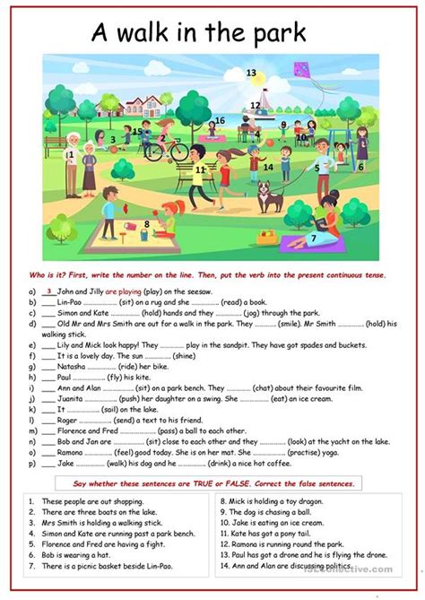 Present Continuous Tense Practice English Esl Worksheets For