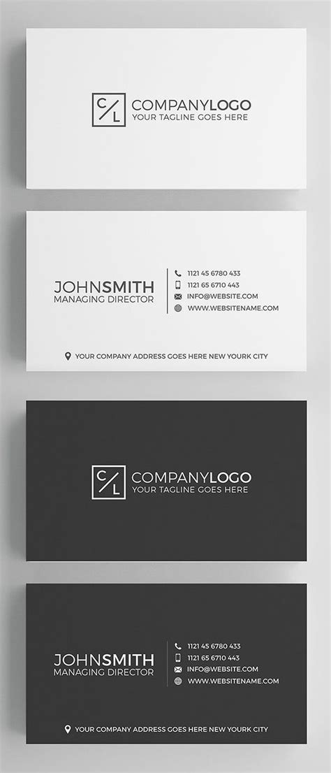 Clean Business Card Templates Design Graphic Design Junction