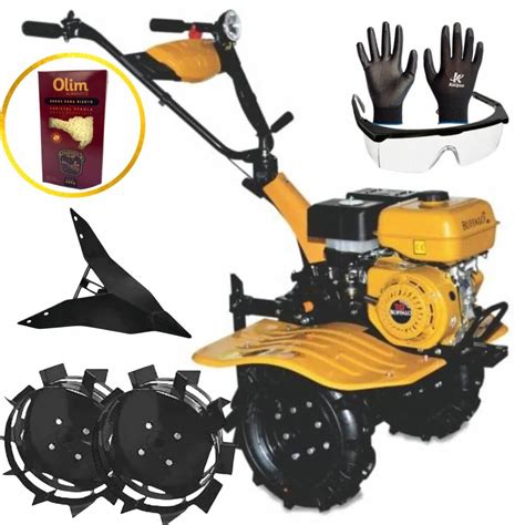 Motocultivador Bfg 800 Gasolina 7 0cv Partida Manual Buffalo C Kit Brindes Olim Agro