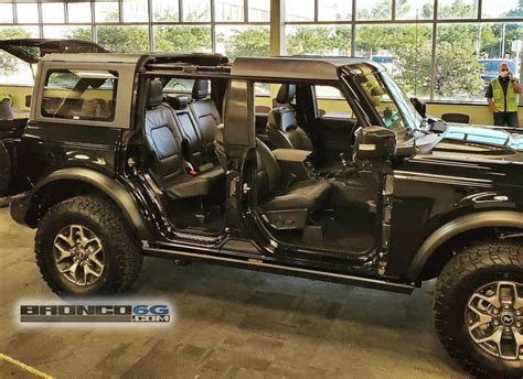 The model has been in production since 1966. Real Life Pics: Black 2021 Bronco 4 Door - Doors Off ...