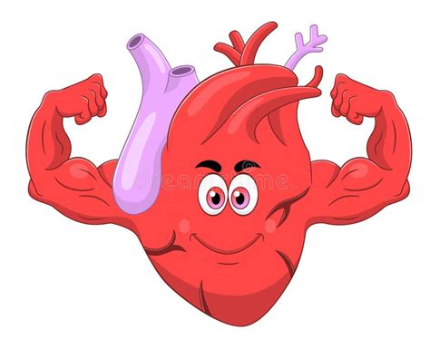 Cartoon Strong Heart Stock Vector Illustration Of Heart 93793759