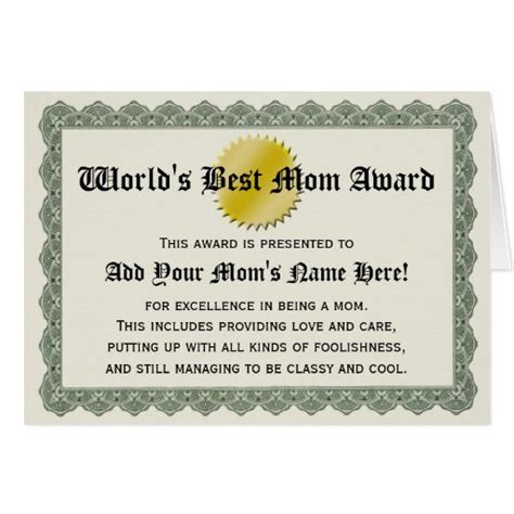 Free Printable Worlds Best Mom Certificate Printabletemplates