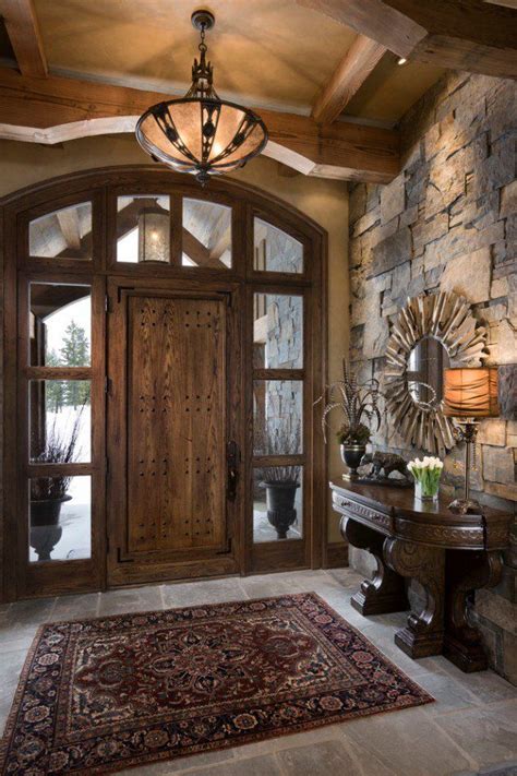 15 Inviting Rustic Entry Designs For This Winter House Design Log