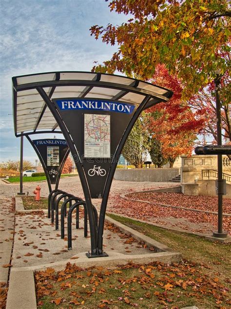 A Franklinton Bike Stop Along Broad Street Columbus Ohio In The Fall