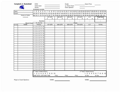 Volleyball Stat Sheets Printable